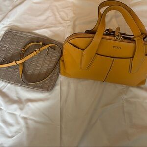 Tumi Mustard Satchel Bag